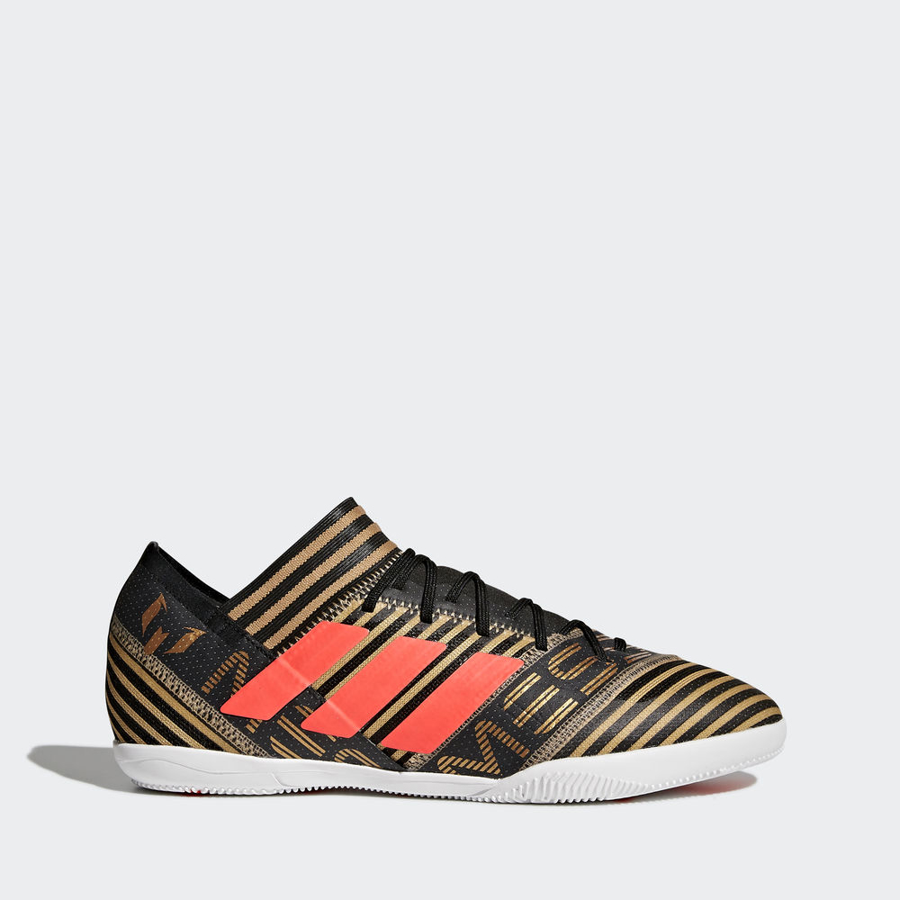 Adidas Nemeziz Messi Tango 17.3 Indoor - ποδοσφαιρικα παπουτσια ανδρικα - Μαυρα/Κοκκινα/Χρυσο Χρωμα,